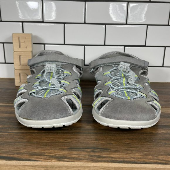Lands' End Closed Toe Sport Hiking Sandals Grey 451273 Womens Size 10 B - Picture 2 of 9